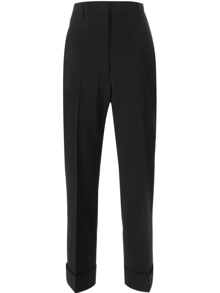 Jil Sander Cropped Front Pleat Trousers