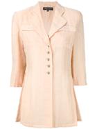 Jean Louis Scherrer Vintage Three-quarter Length Jacket - Yellow &