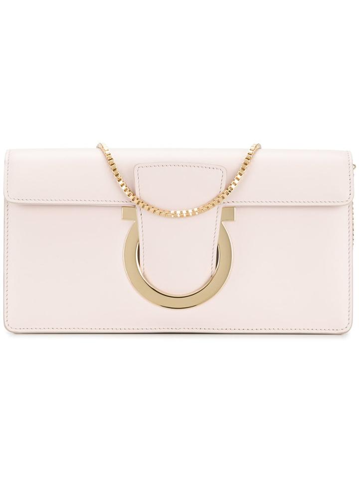 Salvatore Ferragamo Gancini Shoulder Bag - Neutrals