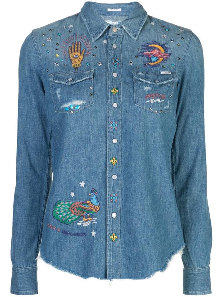 Mother The Honey Yoke Denim Shirt - Blue