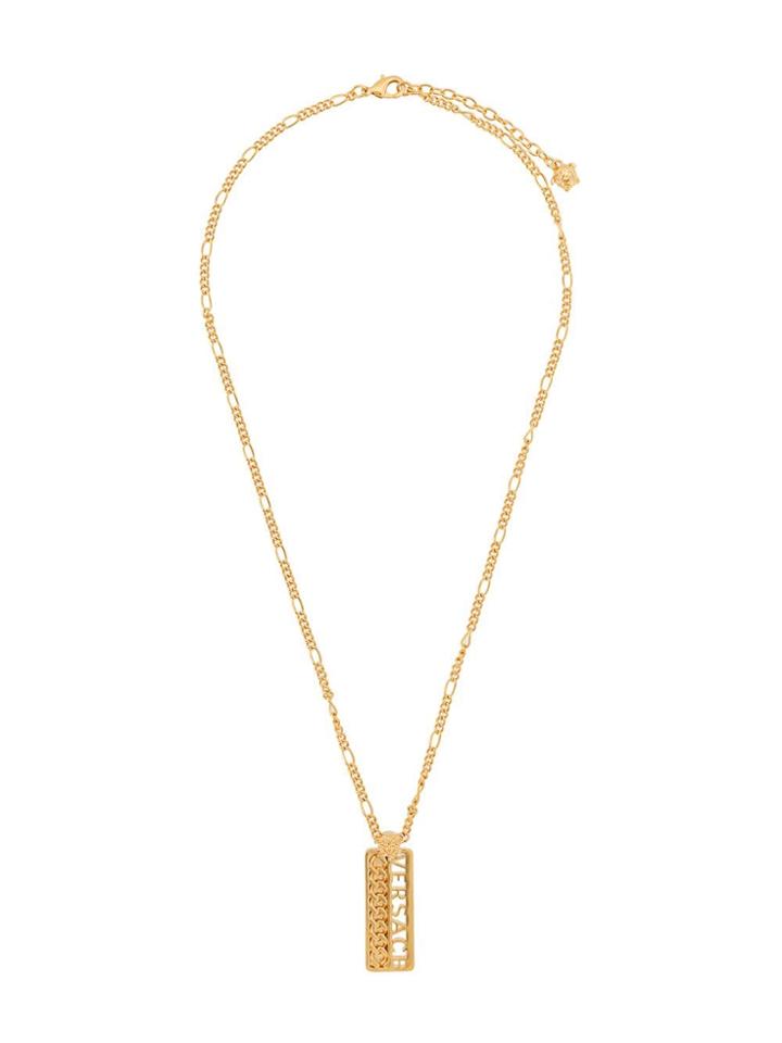 Versace Chain Logo Necklace - Gold