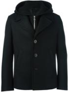 Neil Barrett Hooded Short Jacket, Men's, Size: 50, Black, Polyamide/polyester/viscose/virgin Wool