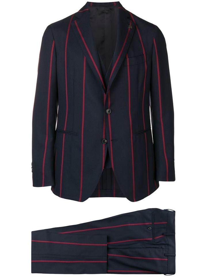 Gabriele Pasini Striped Two-piece Formal Suit - Blue