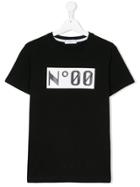 Numero00 Kids Teen Logo Print T-shirt - Black