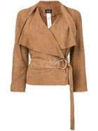 Liu Jo Buckled Wrap Jacket - Brown