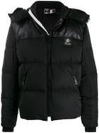 Plein Sport Hooded Quilt Jacket - Black