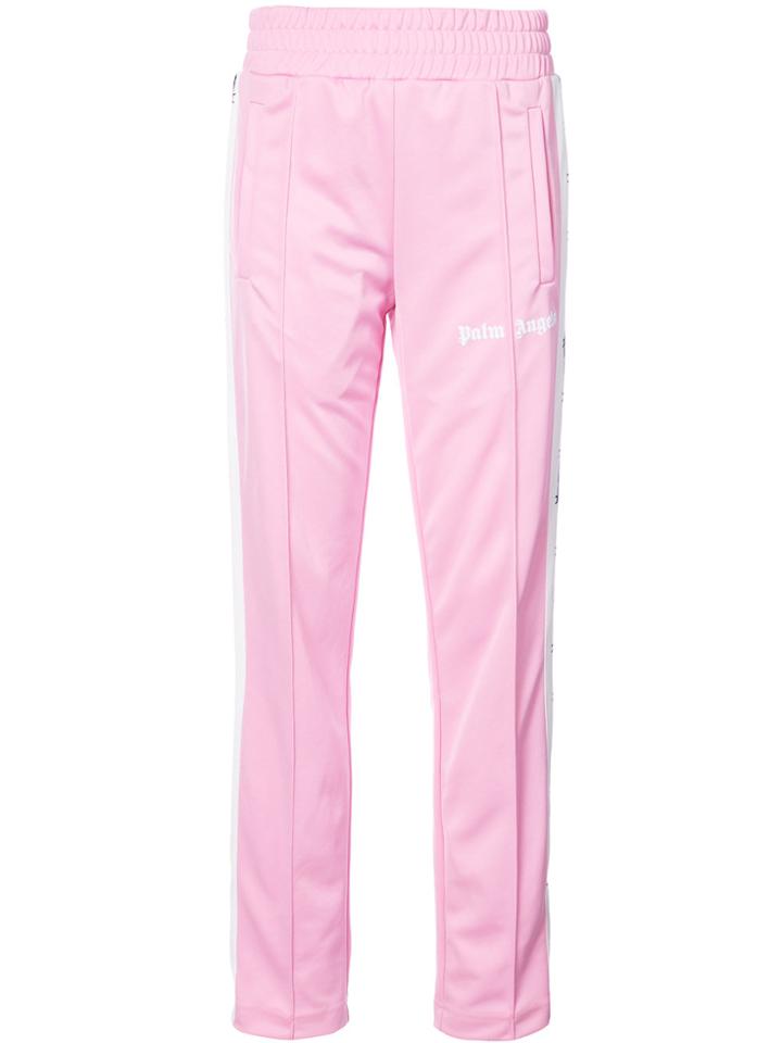 Palm Angels Side Stripe Joggers - Pink & Purple
