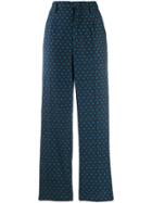 Forte Forte Dotted High Waisted Trousers - Blue
