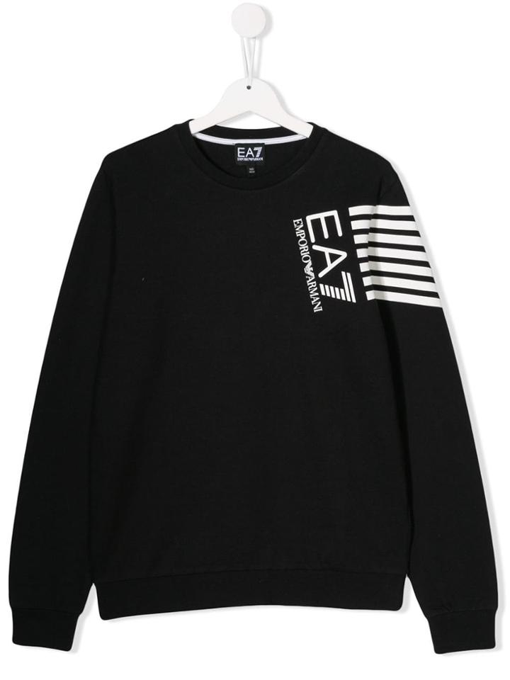 Emporio Armani Kids Printed Logo Sweatshirt - Black
