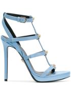 Versace Strappy Medusa Head Sandals - Blue