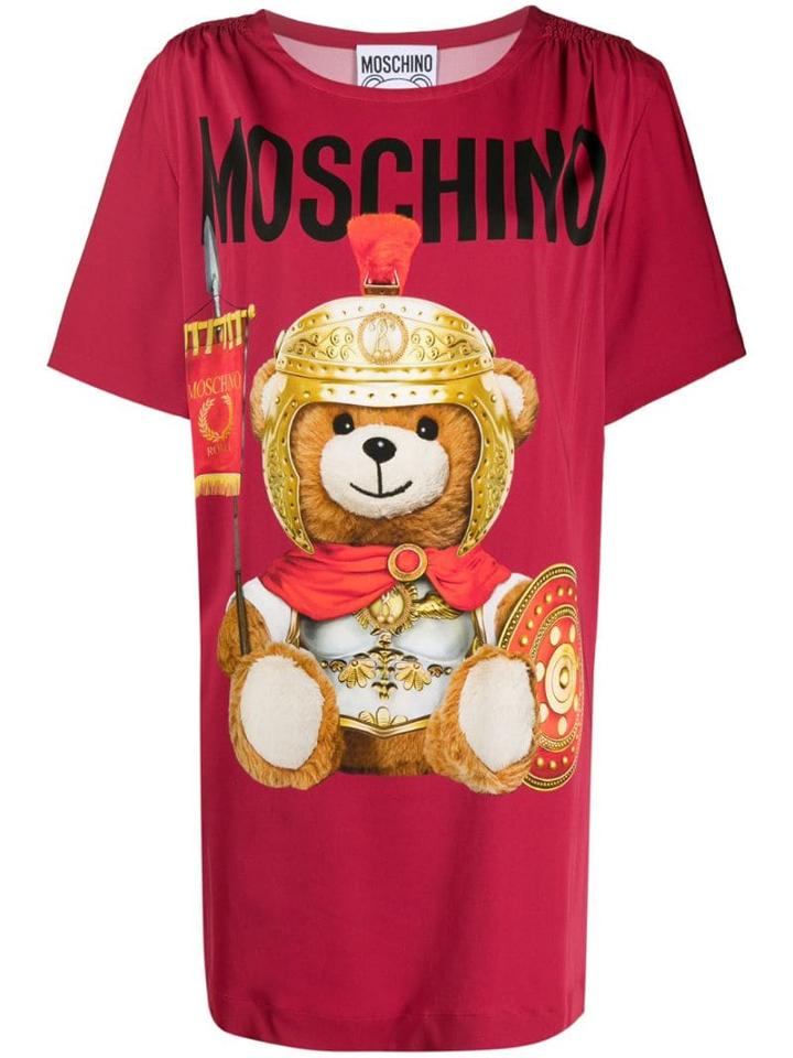 Moschino Teddy Bear T-shirt Dress - Red