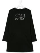 Karl Lagerfeld Kids Printed Jersey Dress - Black