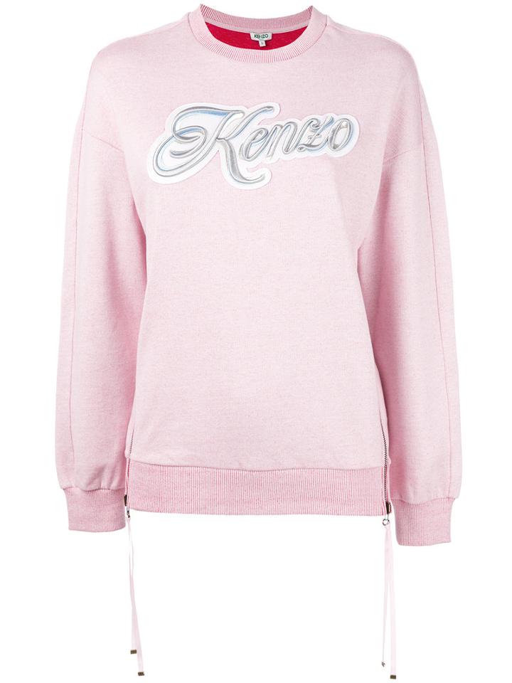 Kenzo - Kenzo Lyrics Sweatshirt - Women - Cotton/nylon/polyester - S, Pink/purple, Cotton/nylon/polyester