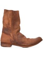 A Diciannoveventitre Relaxed Distressed Boots - Brown