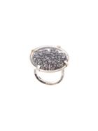 Ann Demeulemeester Black Diamond Ring - Metallic