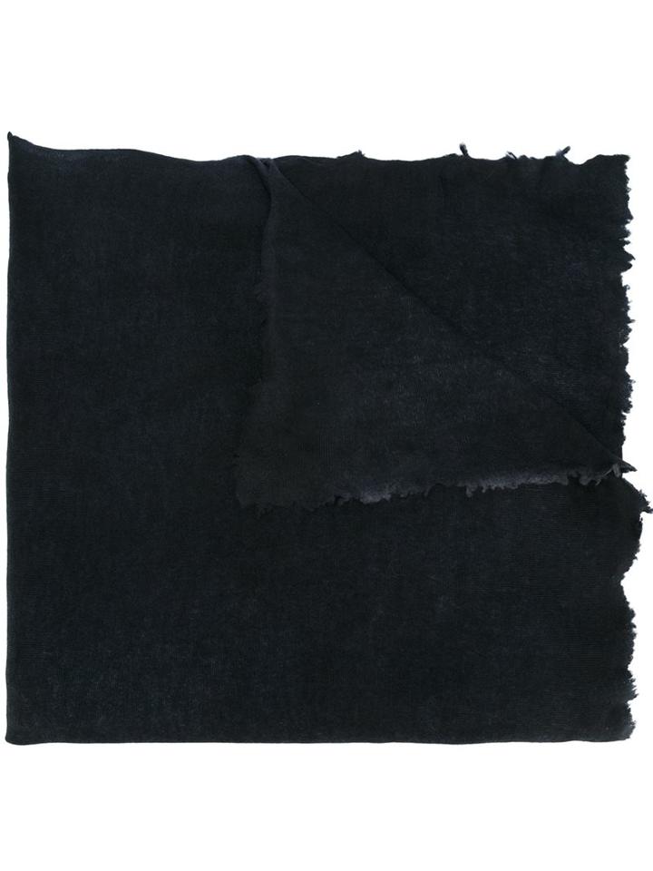Avant Toi Raw Edge Scarf, Men's, Blue, Silk/cashmere