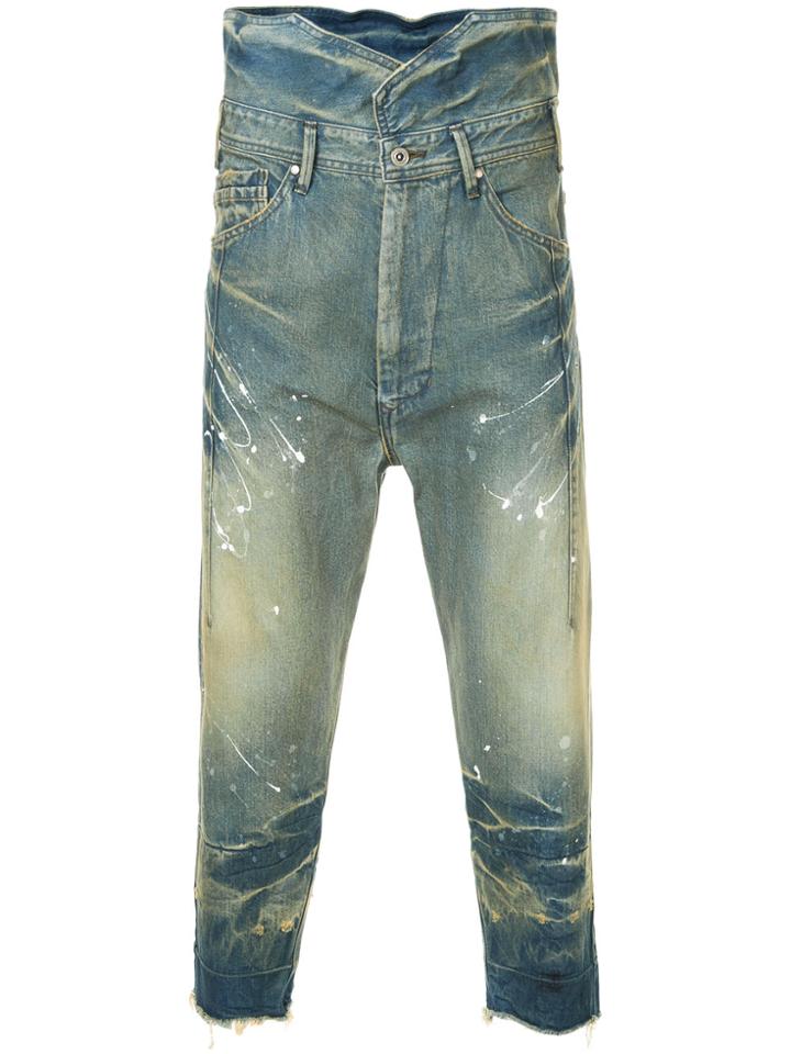 Julius Distressed Cropped Jeans - Blue