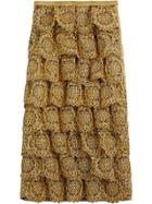 Burberry Tiered Silicone Lace Skirt - Yellow