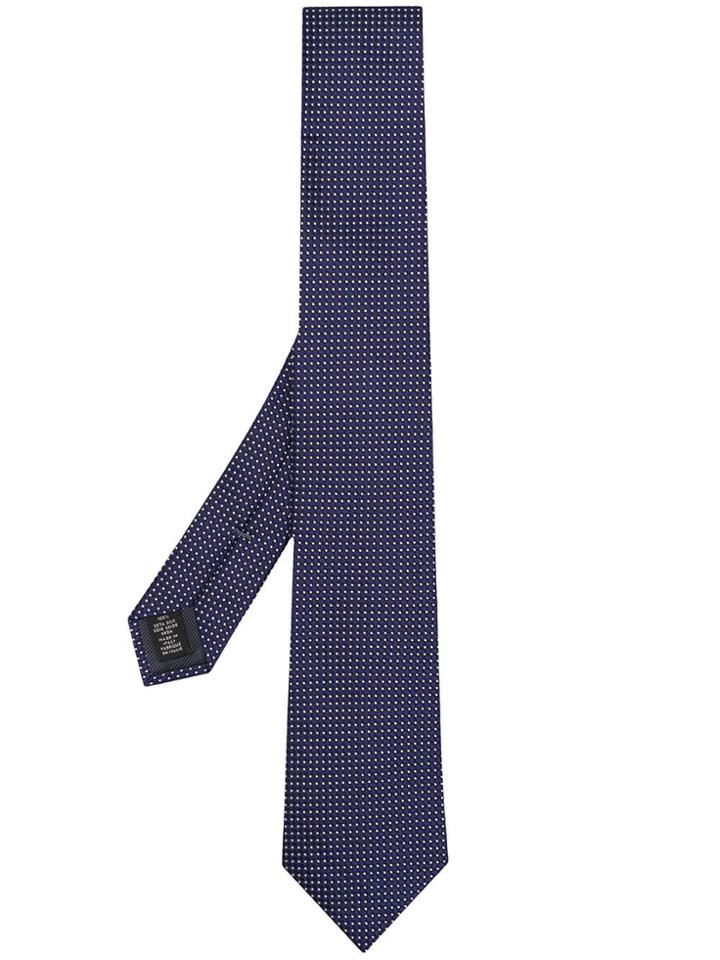 Ermenegildo Zegna Polka Dot Jacquard Tie - Blue