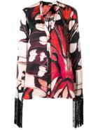 Alexander Mcqueen Butterfly Print Blouse - Black
