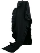 Area Draped Pleated Skirt - Black