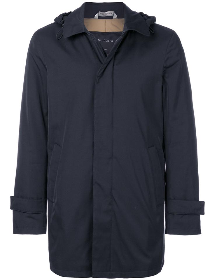 Dell'oglio Straight-fit Hooded Coat - Blue