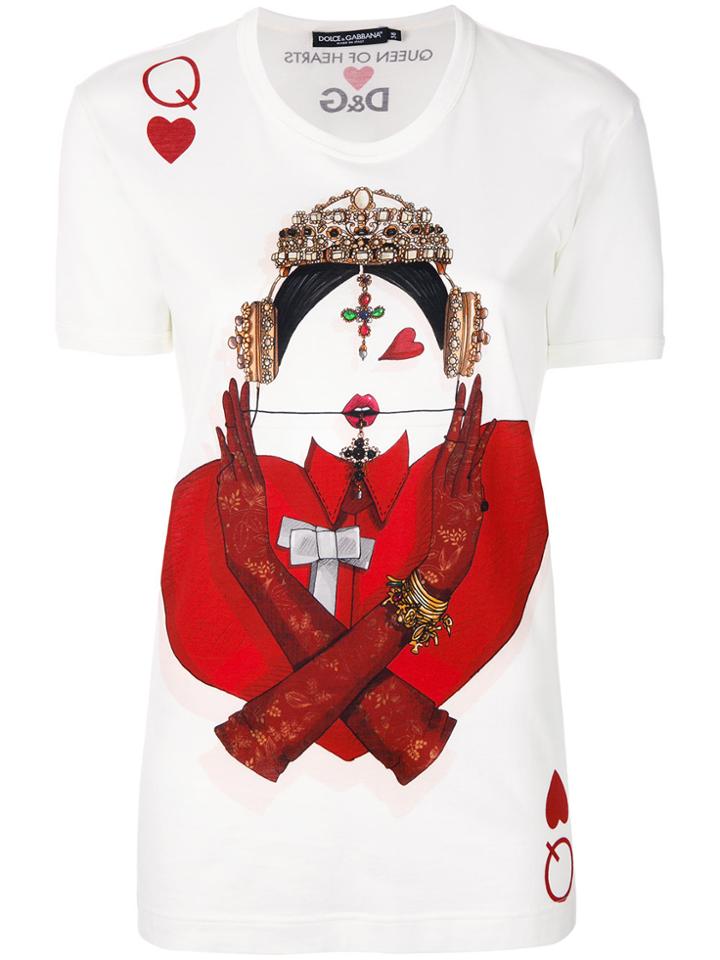 Dolce & Gabbana Queen Of Hearts T-shirt - White