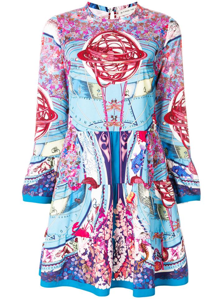 Etro Printed Mini Dress - Multicolour