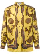 Hermès Vintage Printed Shirt, Adult Unisex, Size: 40, Yellow/orange