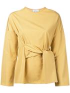Studio Nicholson - Wrapped Blouse - Women - Cotton - 1, Yellow/orange, Cotton