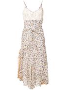 Chloé Floral Print Dress - Neutrals