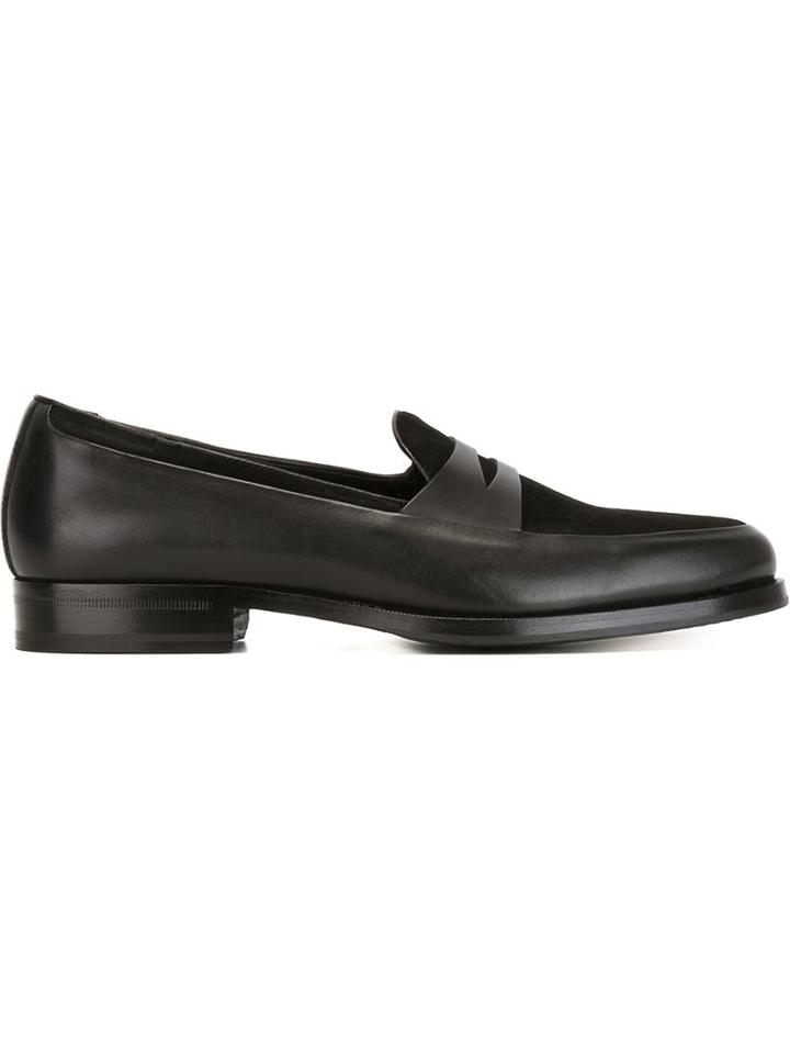 Mr. Hare Penny Wilde Loafers, Men's, Size: 10, Black, Calf Leather/suede/leather/rubber