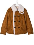 Dsquared2 Kids Teen Double-breasted Coat - Brown