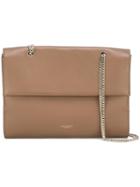 Nina Ricci Foldover Top Shoulder Bag, Women's, Brown, Leather