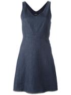 Emporio Armani Sleeveless Denim Dress, Women's, Size: 40, Blue, Cotton/polyester
