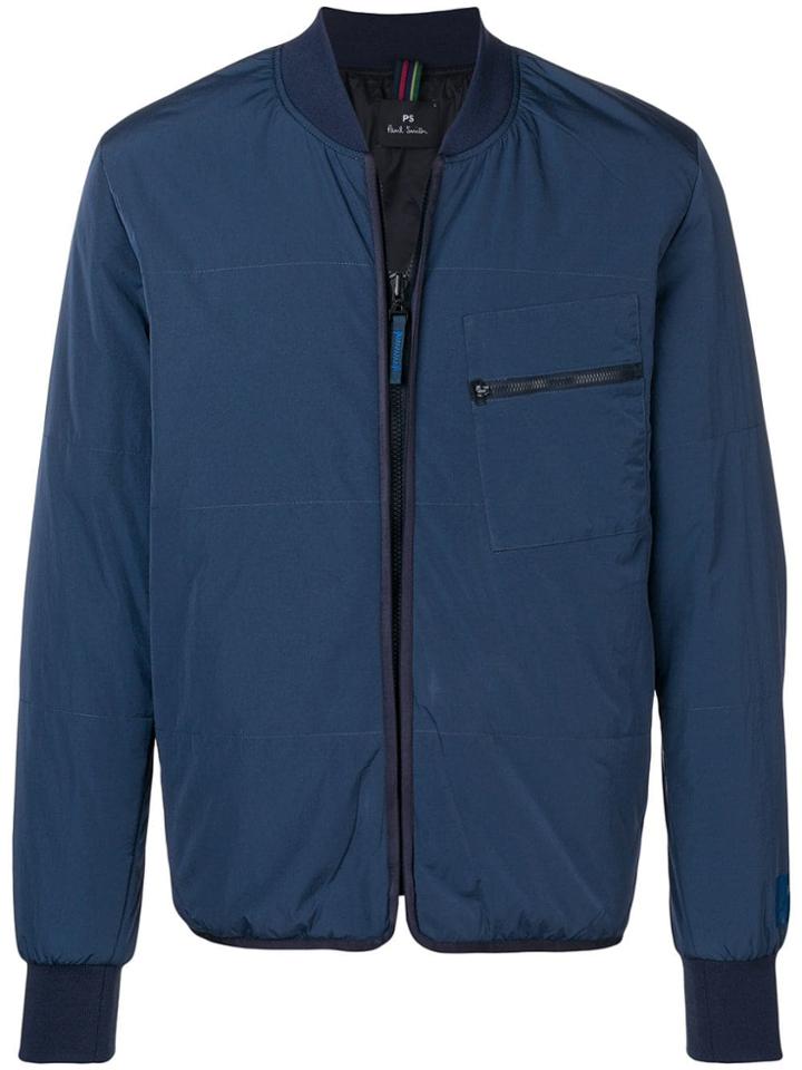 Ps By Paul Smith Padded Bomber Jacket - Blue