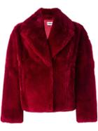 Cacharel Cropped Jacket, Women's, Size: 40, Red, Rabbit Fur