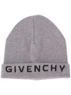 Givenchy Logo Printed Beanie - Grey
