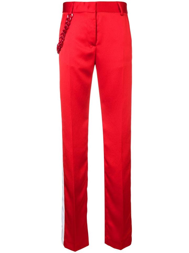 Msgm Chain Embellished Tailored Trousers