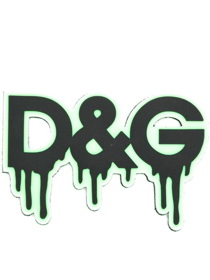 Dolce & Gabbana Dripping Effect Logo Patch - Black