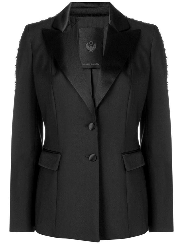 Frankie Morello Studded Blazer - Black