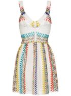 Missoni V-neck Knitted Zig-zag Mini Dress - Unavailable