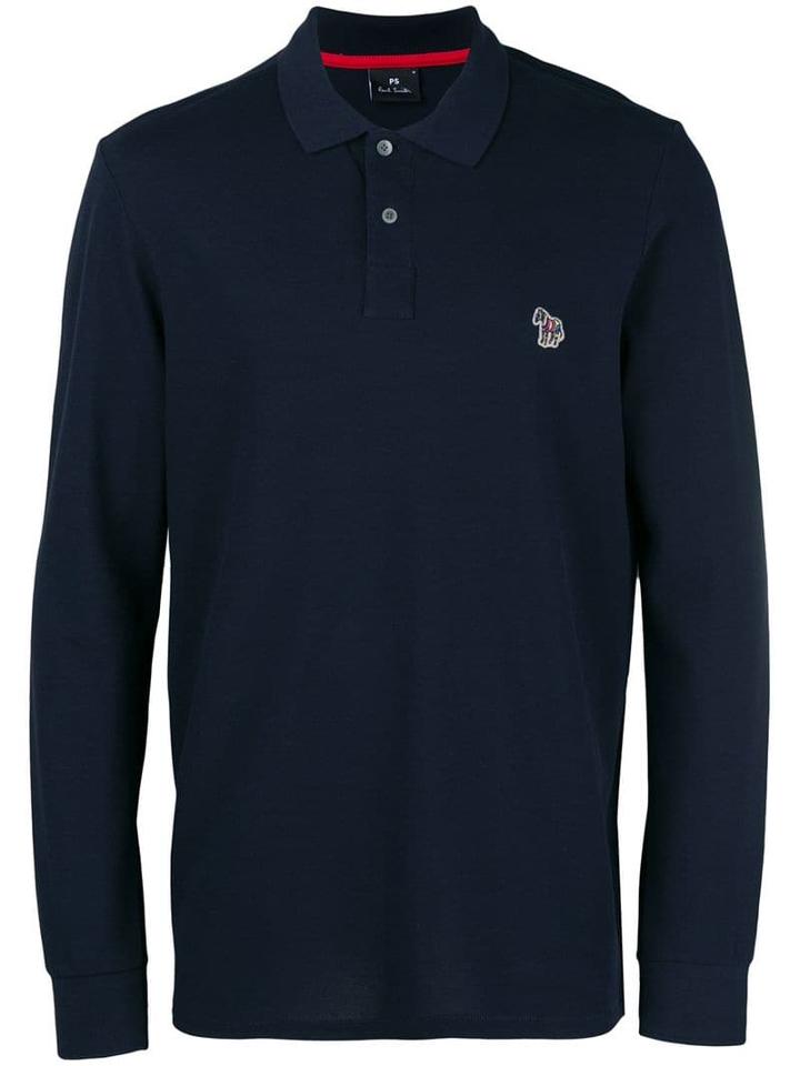 Ps Paul Smith Plain Polo Sweater - Blue