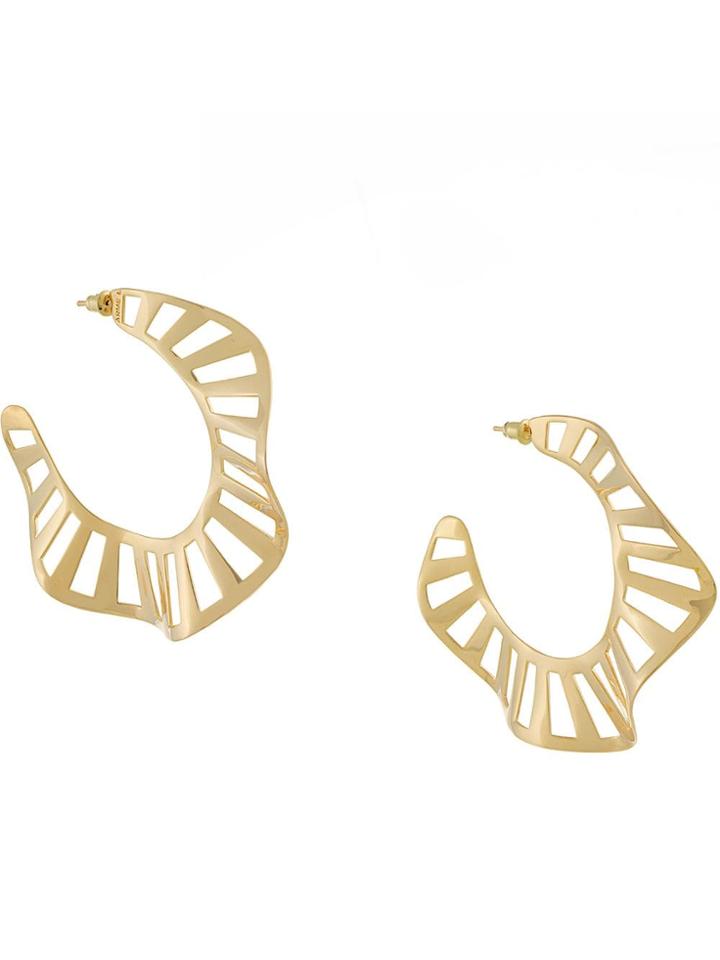 Arme De L'amour Twisted Hoop Earrings - Metallic