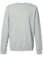 Sunspel Crew Neck Sweatshirt, Men's, Size: Small, Grey, Cotton