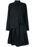 Ivan Grundahl Pleated Skirt Shirt Dress - Black