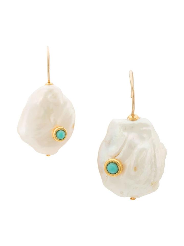 Lizzie Fortunato Jewels Piccolo Pearl Earrings - White