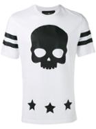 Hydrogen Skull Print T-shirt, Men's, Size: Medium, White, Cotton