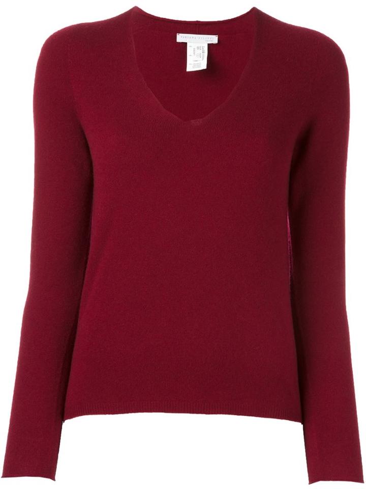 Fabiana Filippi Classic Jumper, Women's, Size: 46, Red, Silk/cashmere/merino