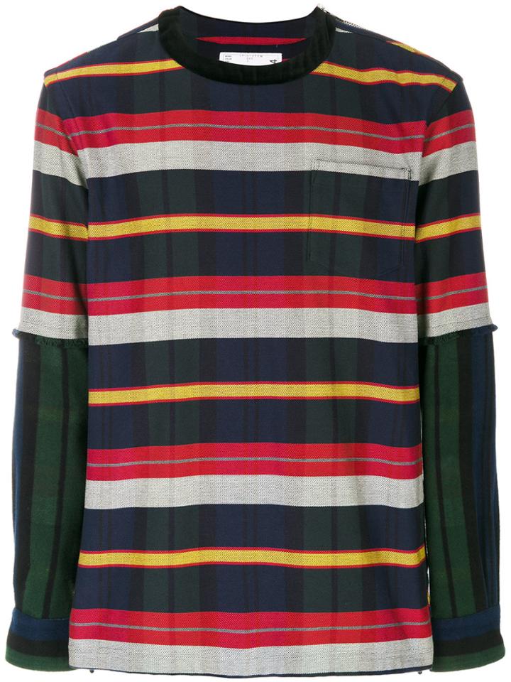 Sacai Striped Sweatshirt - Multicolour